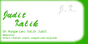 judit kalik business card